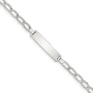 Silver Polish Engravable Childrens ID Bracelet