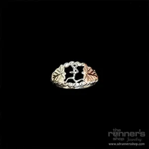 Silver "Hermes" Runner w/ Black Hills Gold Rope Ring