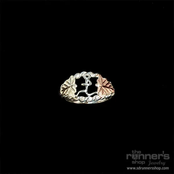 Silver "Hermes" Runner w/ Black Hills Gold Rope Ring