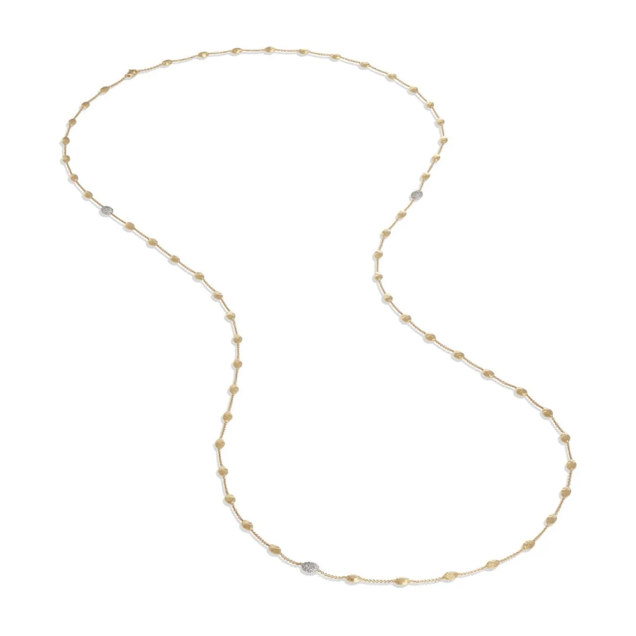 Siviglia 18K Yellow Gold Large Bead Long Necklace