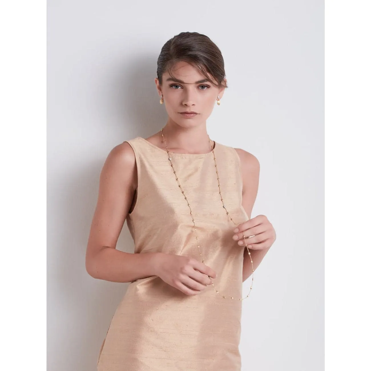 Siviglia 18K Yellow Gold Large Bead Long Necklace