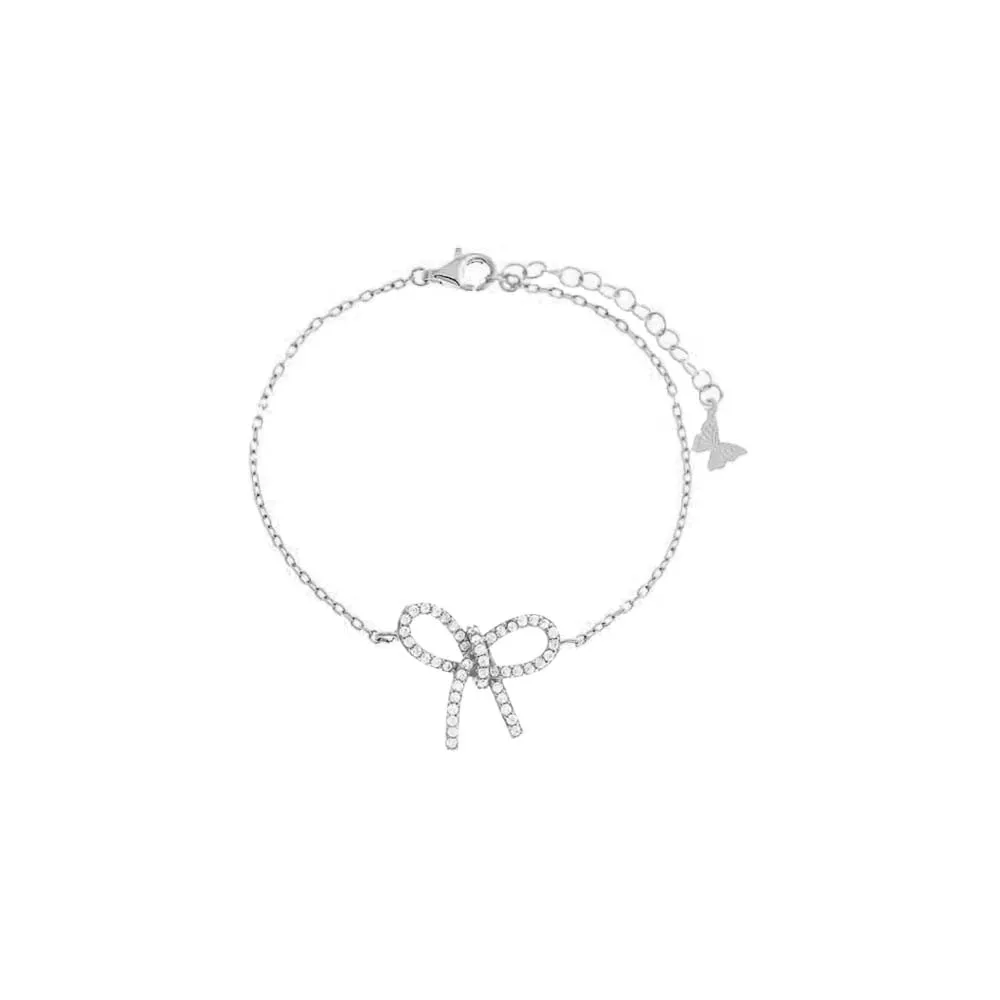 Skewed Pave Bow Tie Bracelet