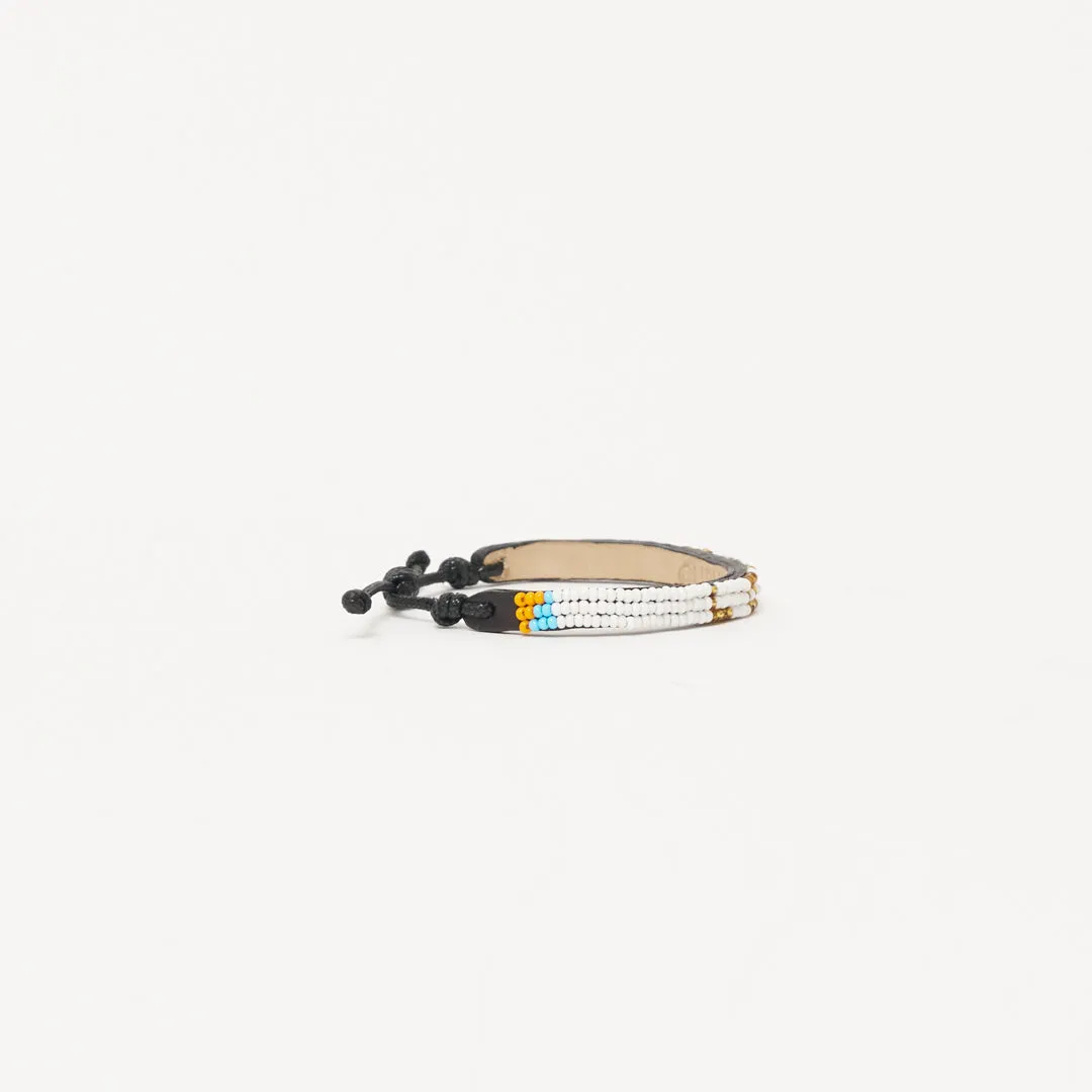 Skinny LOVE Bracelet - White/Gold