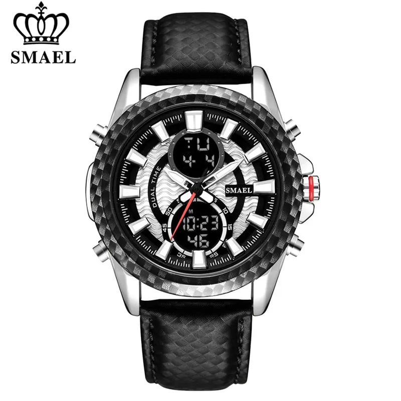 SMAEL Men Watch LED Digital Clock Waterproof Sport Quartz Wristwatch for Man Multifunction Military Watches Relogio Masculino