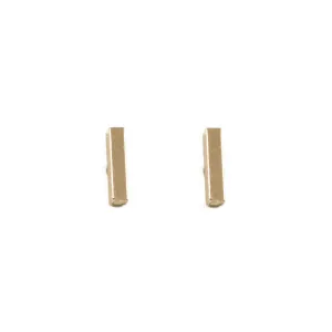 Small Bar Stud Earrings in Gold