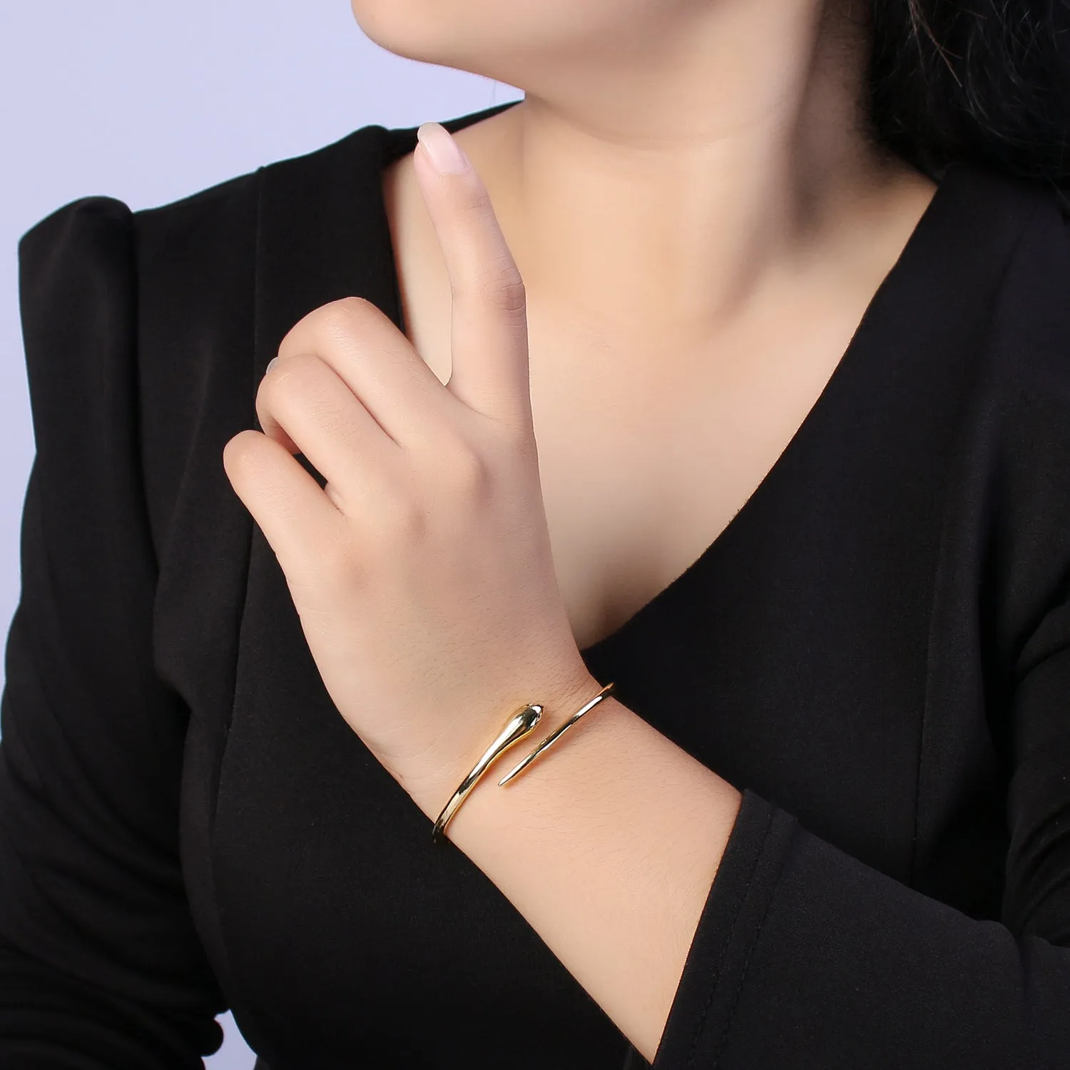 Snake bracelet Gold Snake bangle Snake cuff Luxury bracelet Serpent jewelry Unique jewelry bracelet Thin snake bracelet WA-362
