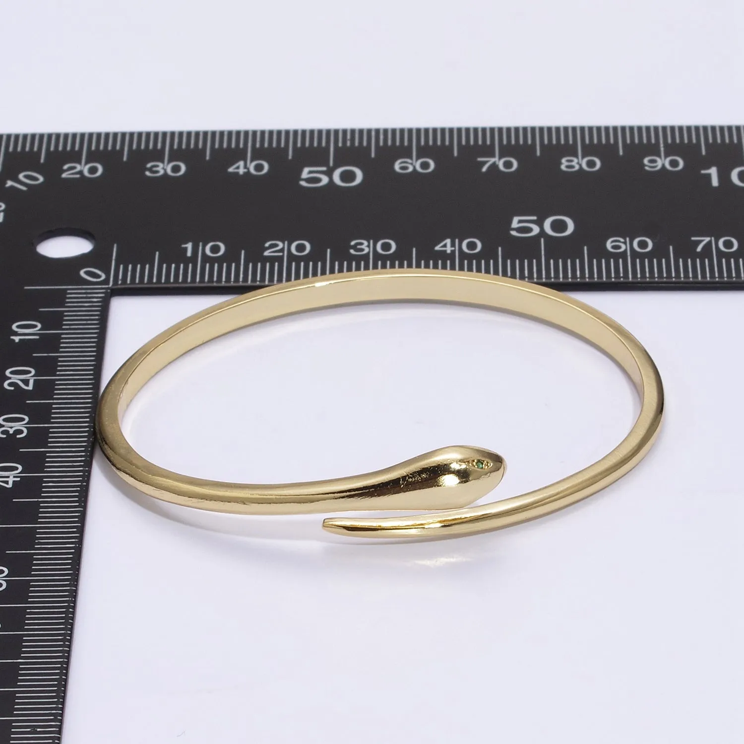 Snake bracelet Gold Snake bangle Snake cuff Luxury bracelet Serpent jewelry Unique jewelry bracelet Thin snake bracelet WA-362