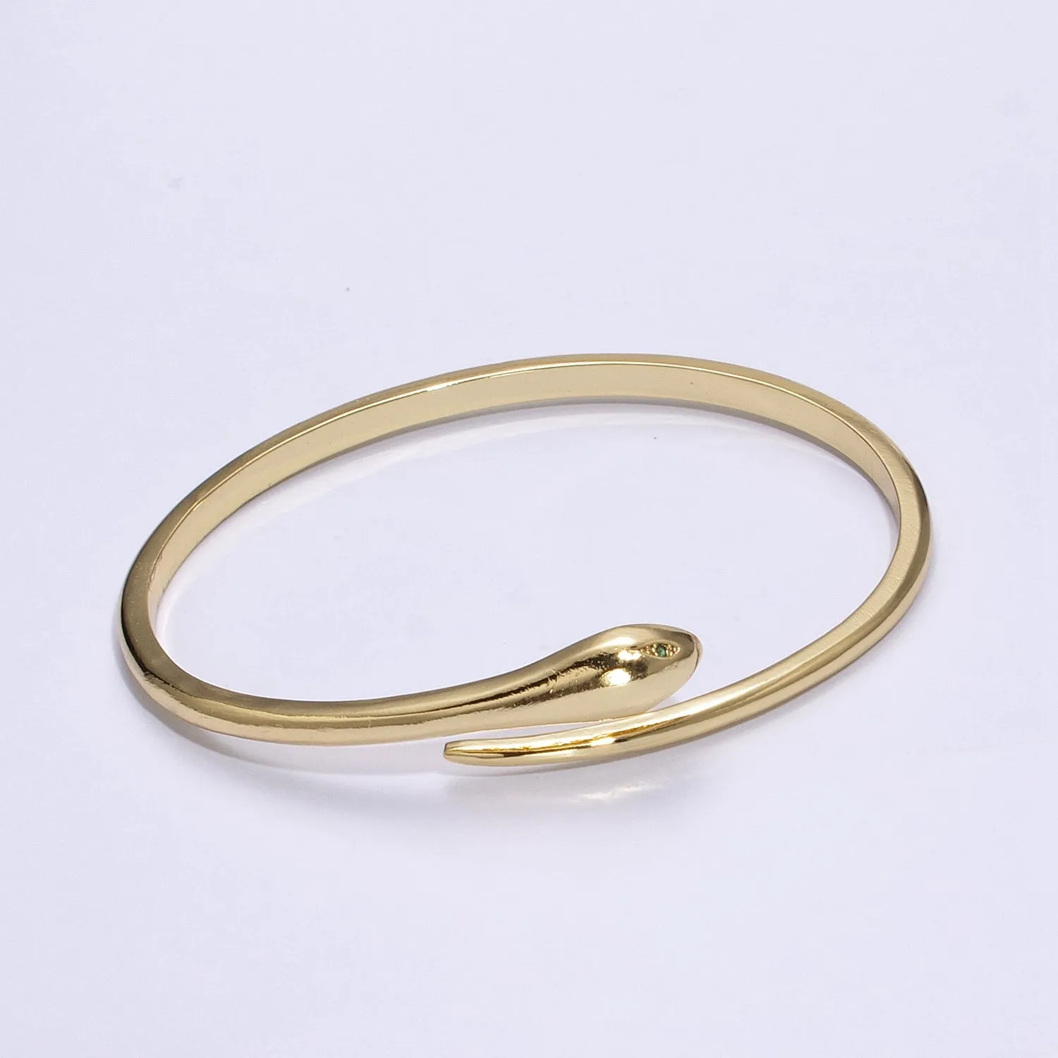 Snake bracelet Gold Snake bangle Snake cuff Luxury bracelet Serpent jewelry Unique jewelry bracelet Thin snake bracelet WA-362