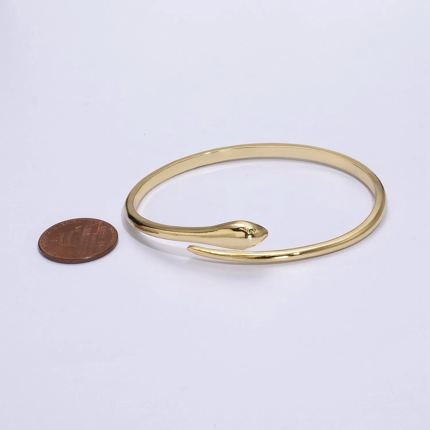 Snake bracelet Gold Snake bangle Snake cuff Luxury bracelet Serpent jewelry Unique jewelry bracelet Thin snake bracelet WA-362
