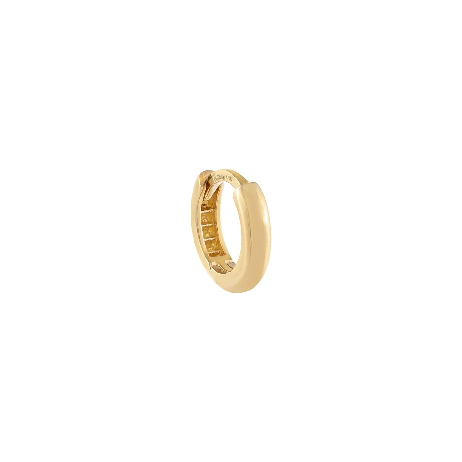 Solid Cartilage Huggie Earring 14K