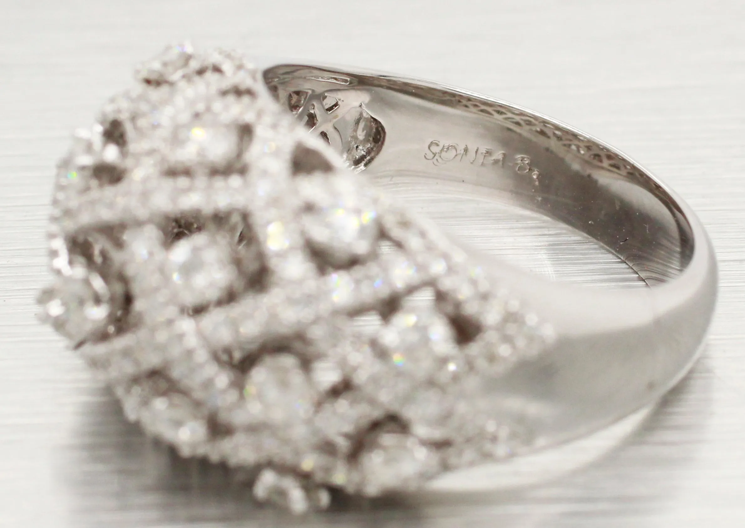 Sonia Bitton 0.50ctw Diamond Criss Cross Ring - 14k White Gold & Dynamic Setting