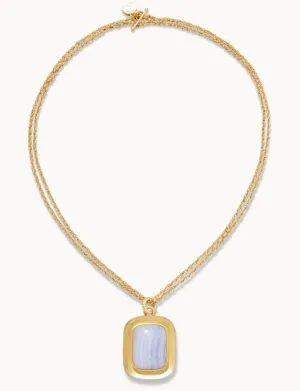 Spartina 449 Mason Necklace 36" - Blue Chalcedony