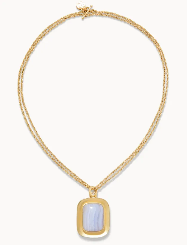 Spartina 449 Mason Necklace 36" - Blue Chalcedony