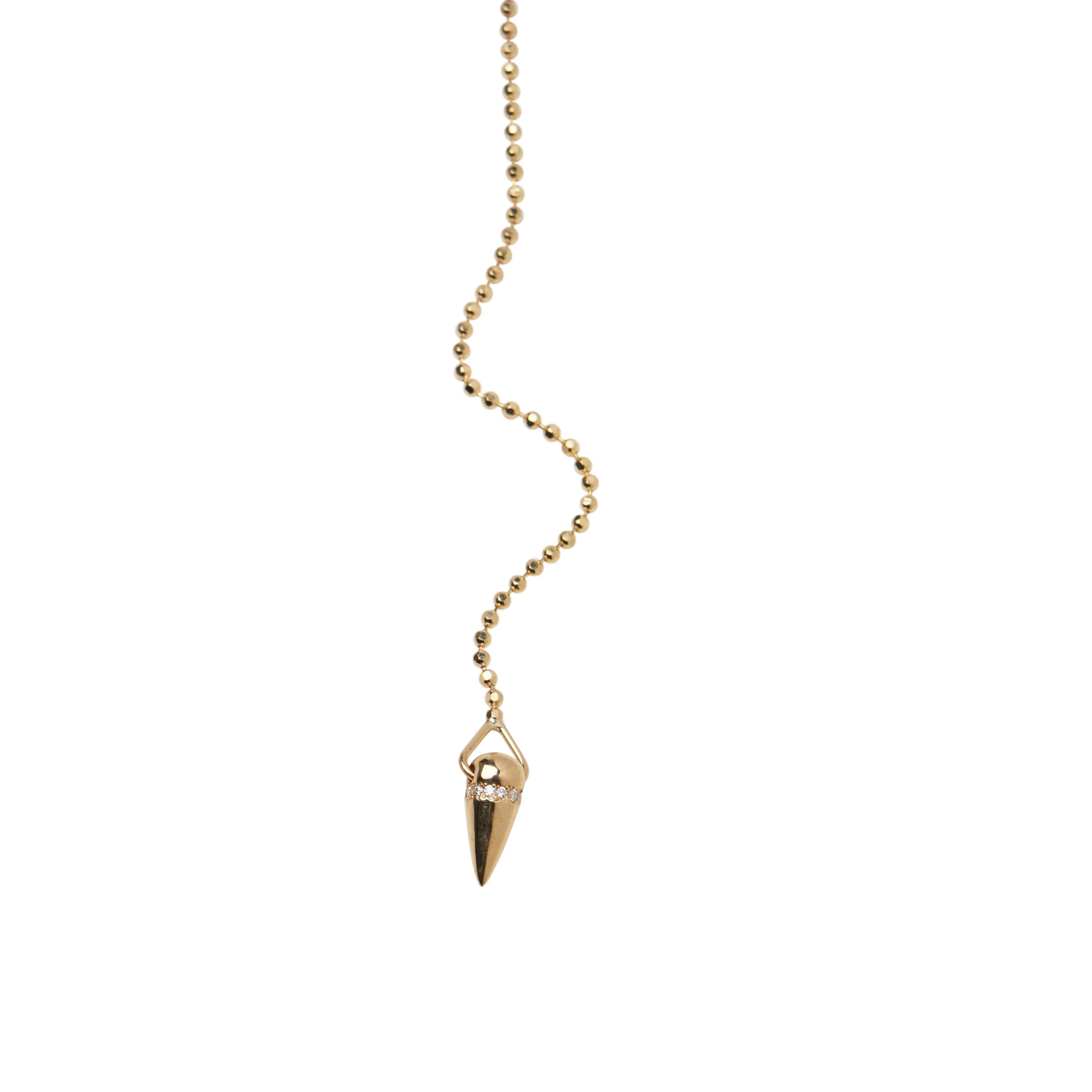 Spike Dew Necklace with Diamonds - Gold