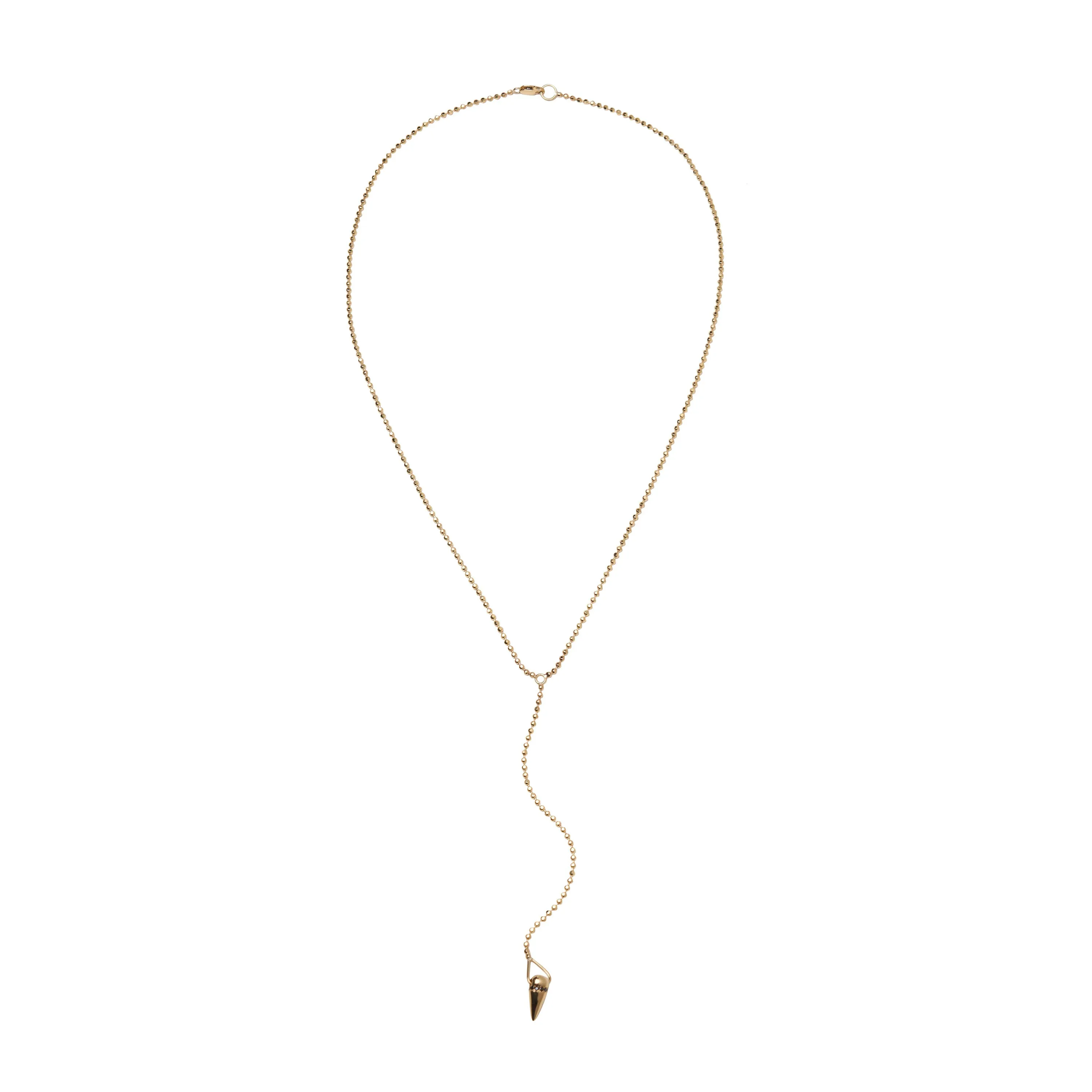 Spike Dew Necklace with Diamonds - Gold