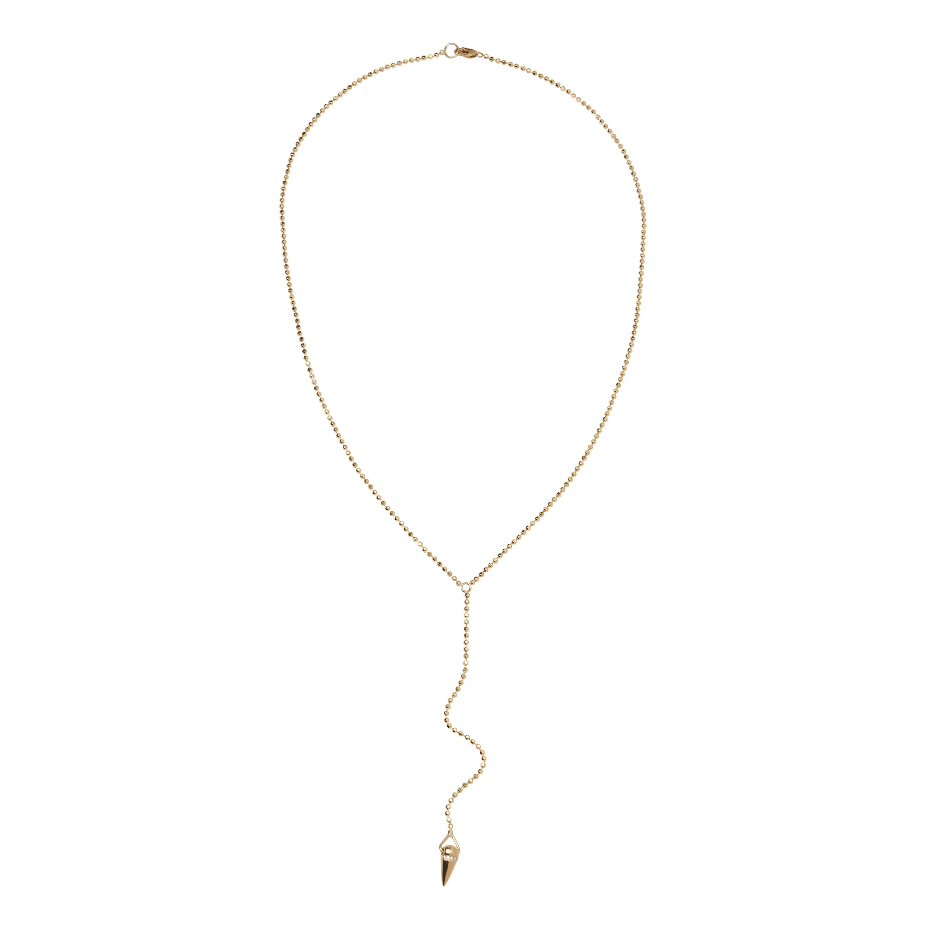 Spike Dew Necklace with Diamonds - Gold