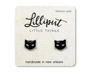 Spooky Black Cat Earrings