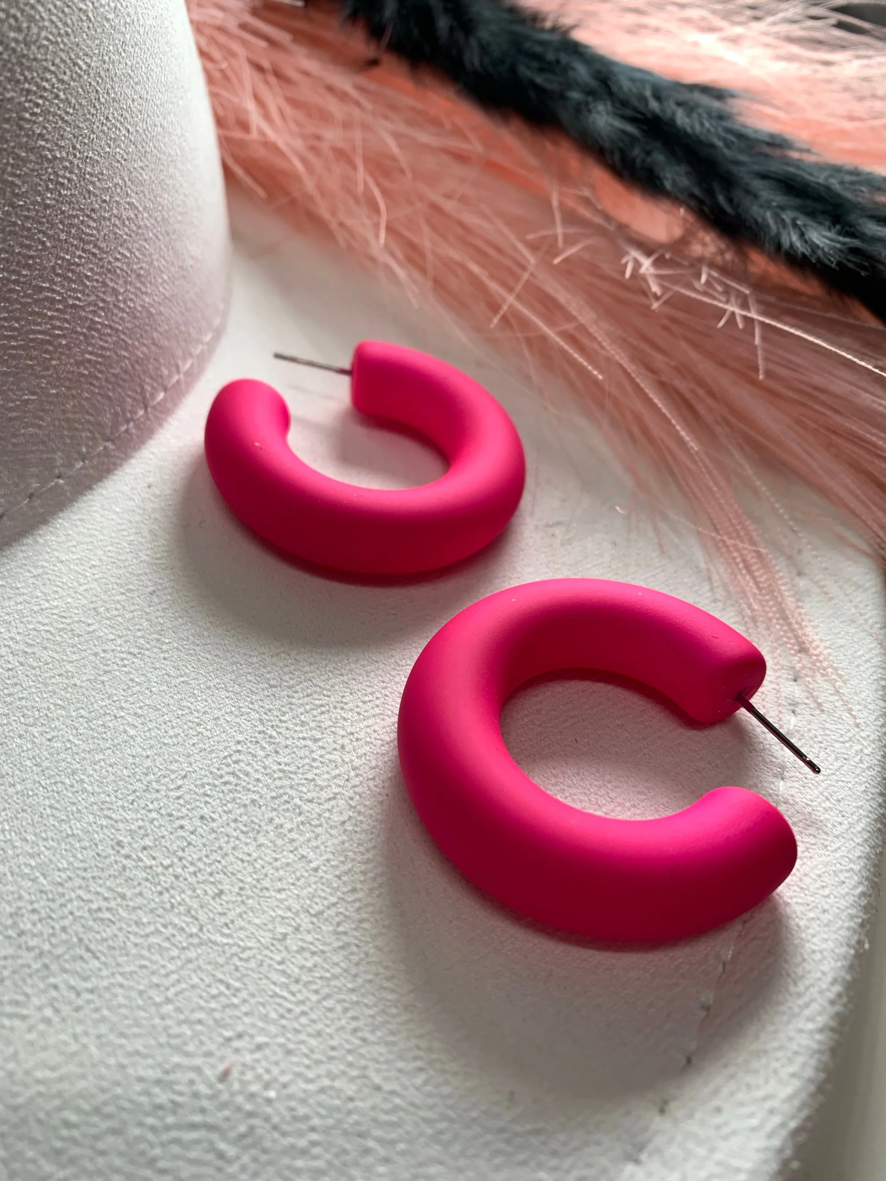 Spring Color Coated Hoop Earrings