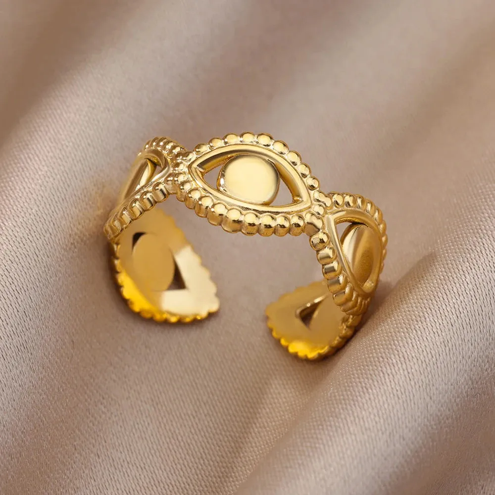 Stainless Steel Rings For Women Men Gold Color Engagement Wedding Party Ring Female Male Finger Jewelry Birthday Gift