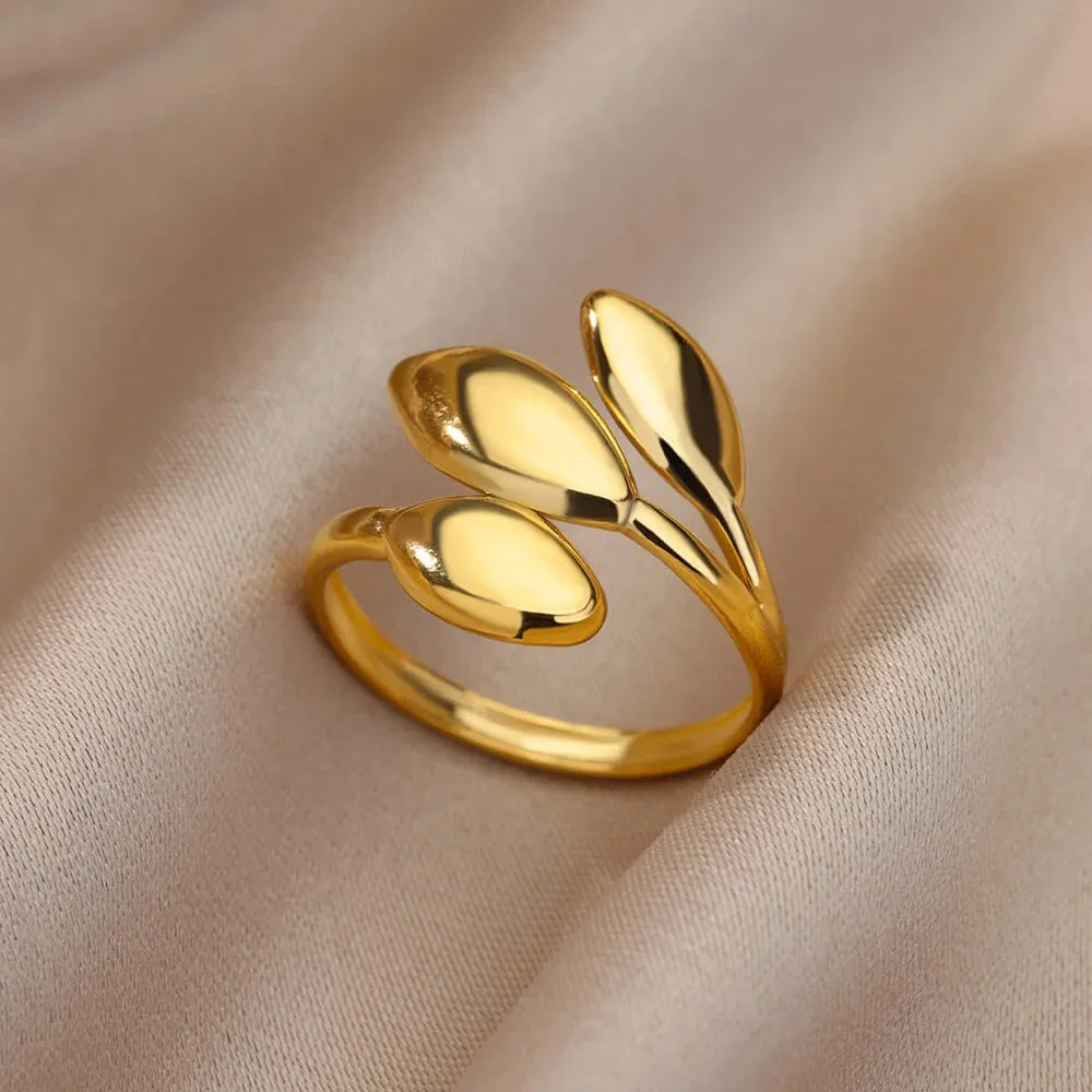 Stainless Steel Rings For Women Men Gold Color Engagement Wedding Party Ring Female Male Finger Jewelry Birthday Gift