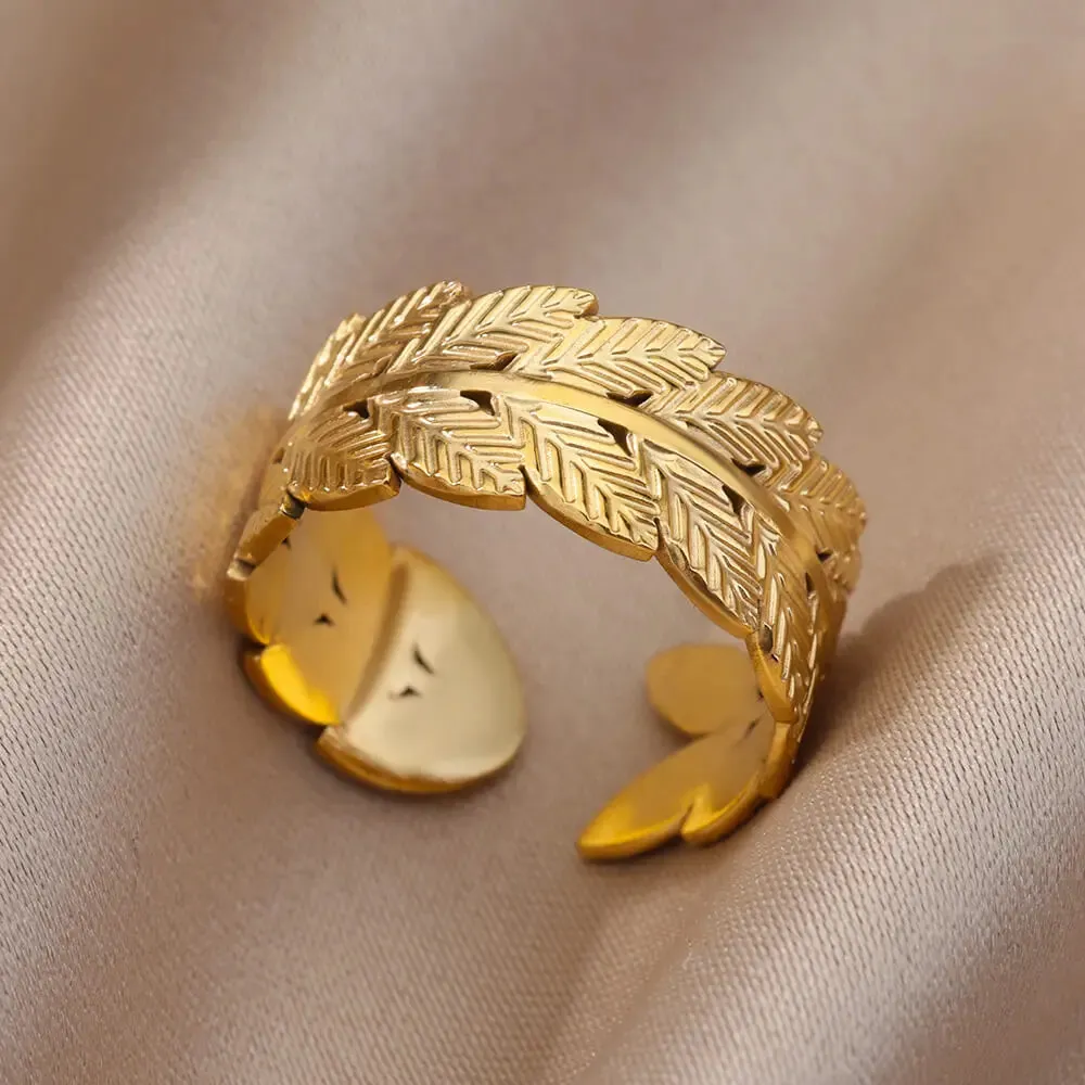 Stainless Steel Rings For Women Men Gold Color Engagement Wedding Party Ring Female Male Finger Jewelry Birthday Gift
