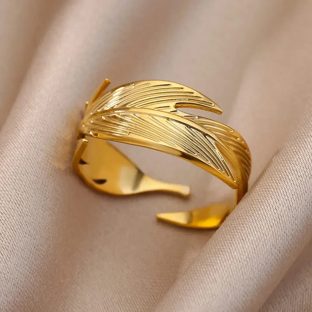 Stainless Steel Rings For Women Men Gold Color Engagement Wedding Party Ring Female Male Finger Jewelry Birthday Gift