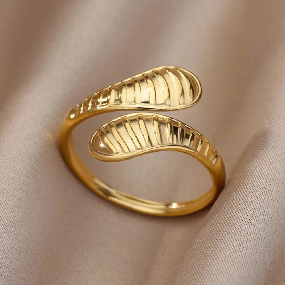 Stainless Steel Rings For Women Men Gold Color Engagement Wedding Party Ring Female Male Finger Jewelry Birthday Gift