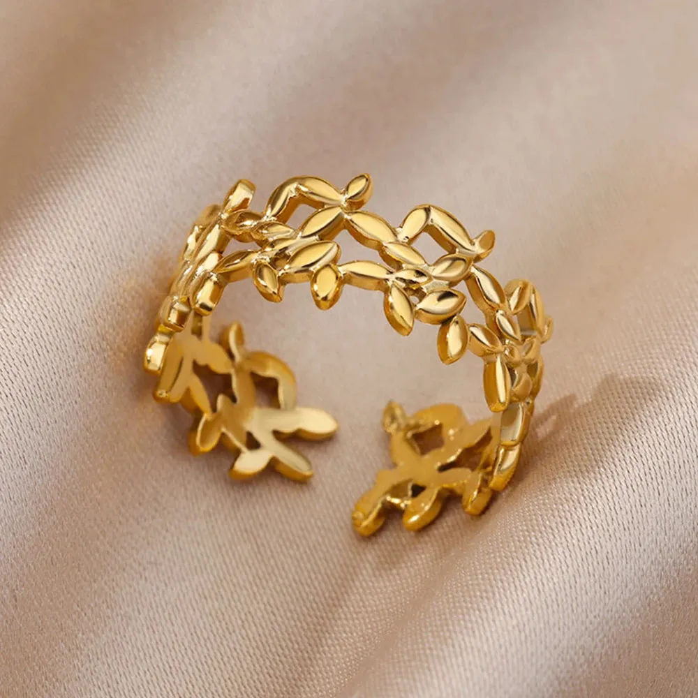 Stainless Steel Rings For Women Men Gold Color Engagement Wedding Party Ring Female Male Finger Jewelry Birthday Gift