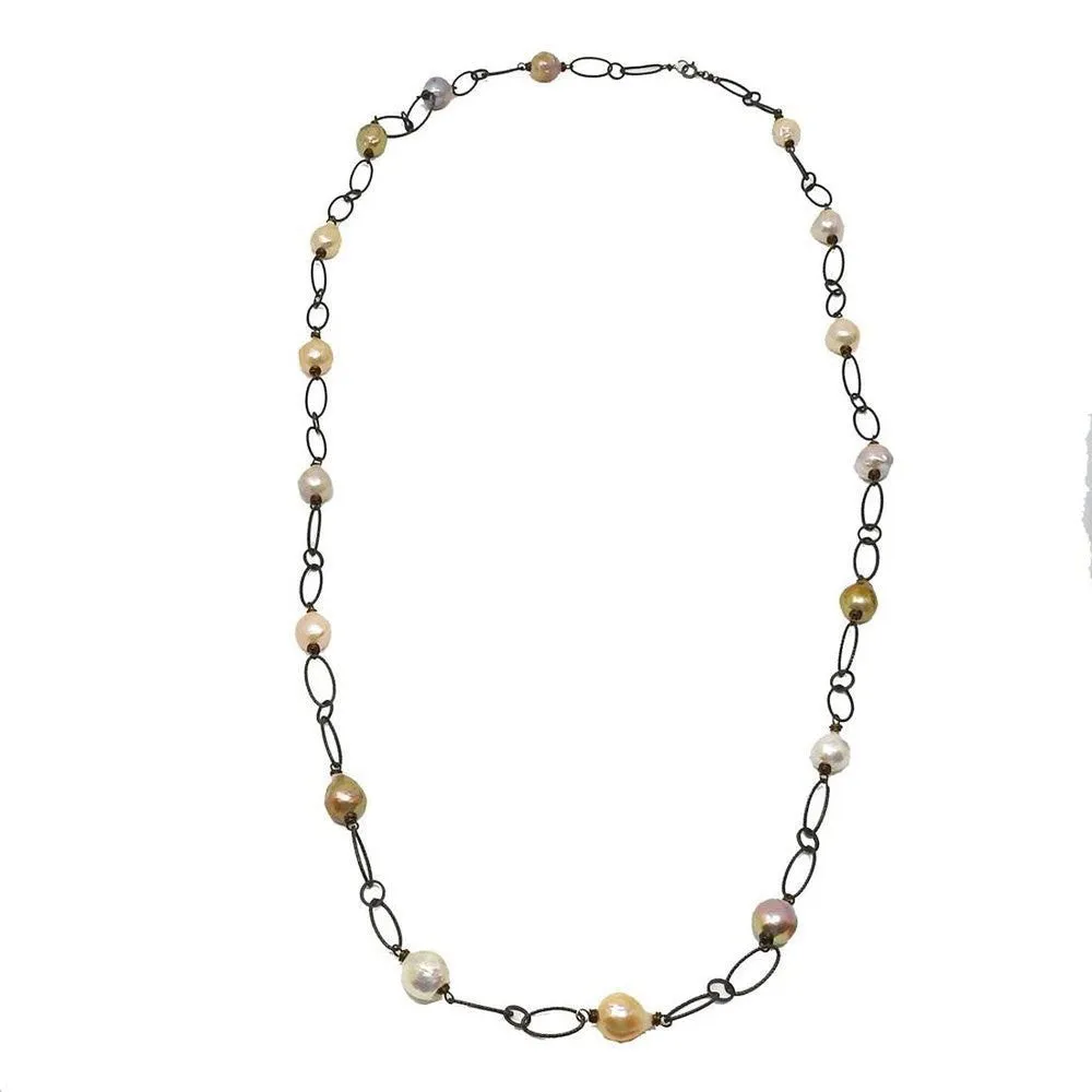 Stationed Pearl Necklace