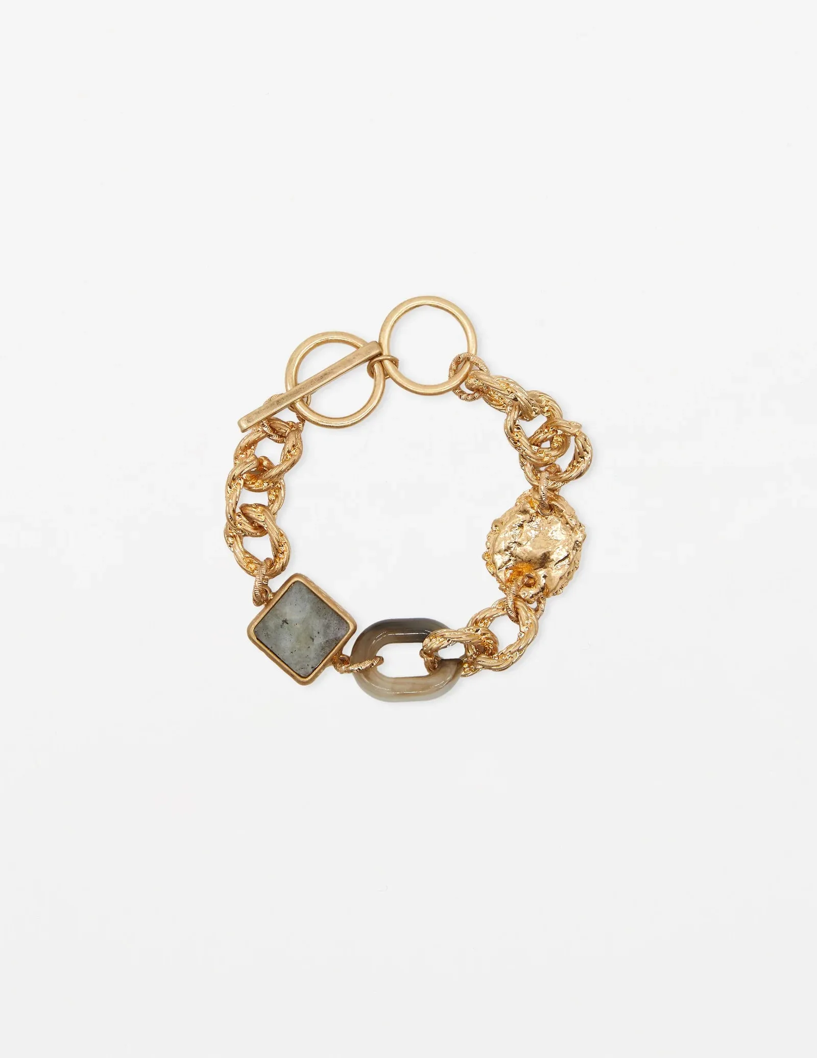 Stella Gemma Chunky Beaten Chain With Quartz