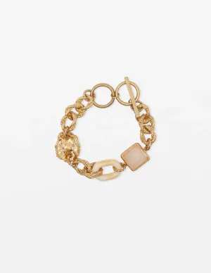 Stella Gemma Chunky Beaten Chain With Quartz