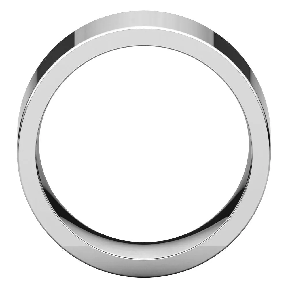 Sterling Silver 10mm Flat Comfort Fit Band, Size 11