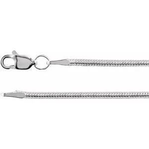 Sterling Silver 1.5 mm Solid Snake 20" Chain
