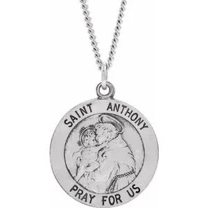 Sterling Silver 18 mm St. Anthony Medal