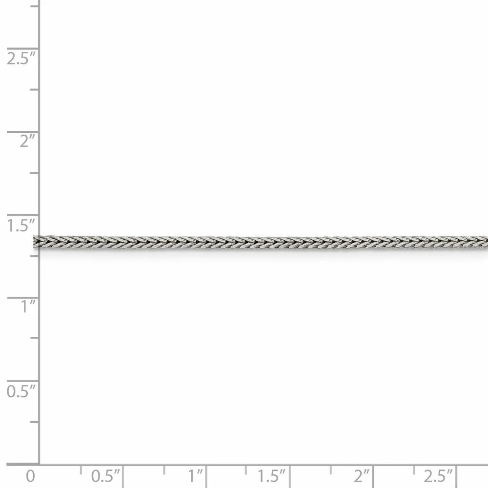 Sterling Silver 2mm Diamond-cut Round Franco Chain