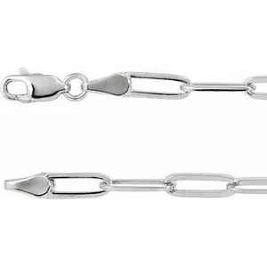 Sterling Silver 3.85 mm Paperclip-Style 20" Chain