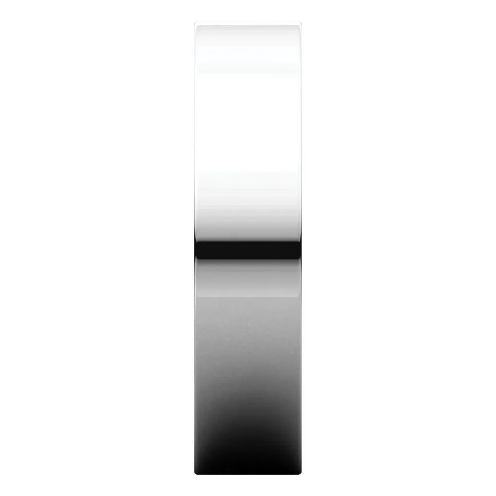 Sterling Silver 5mm Flat Comfort Fit Band, Size 11