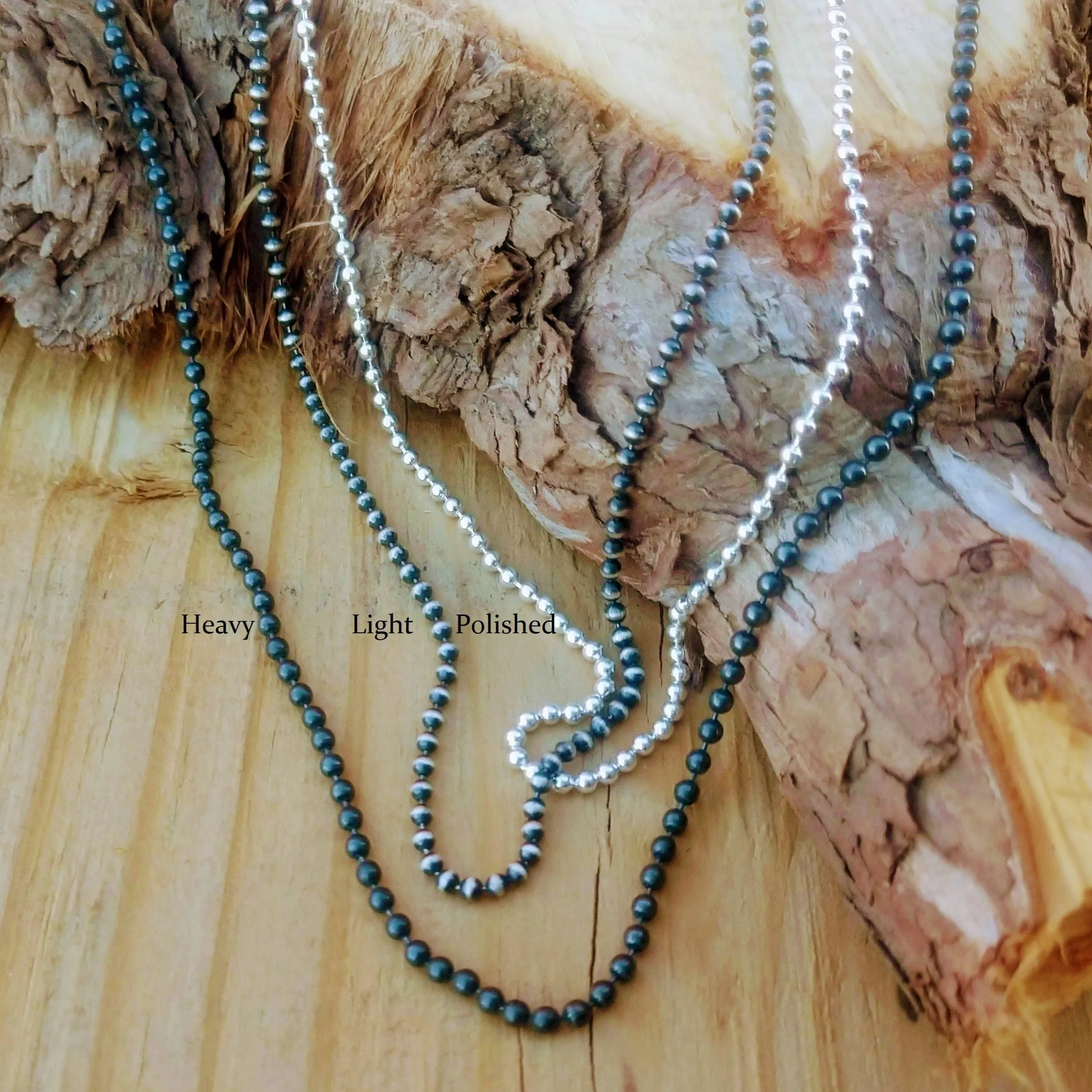 Sterling Silver Ball Chain | Silver Bead Chain Necklace
