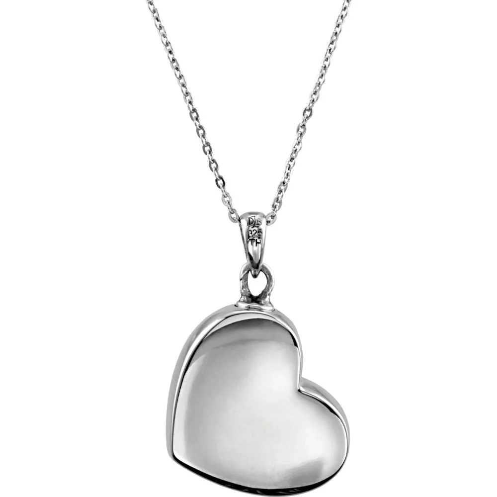 Sterling Silver Handprints Ash Holder Necklace