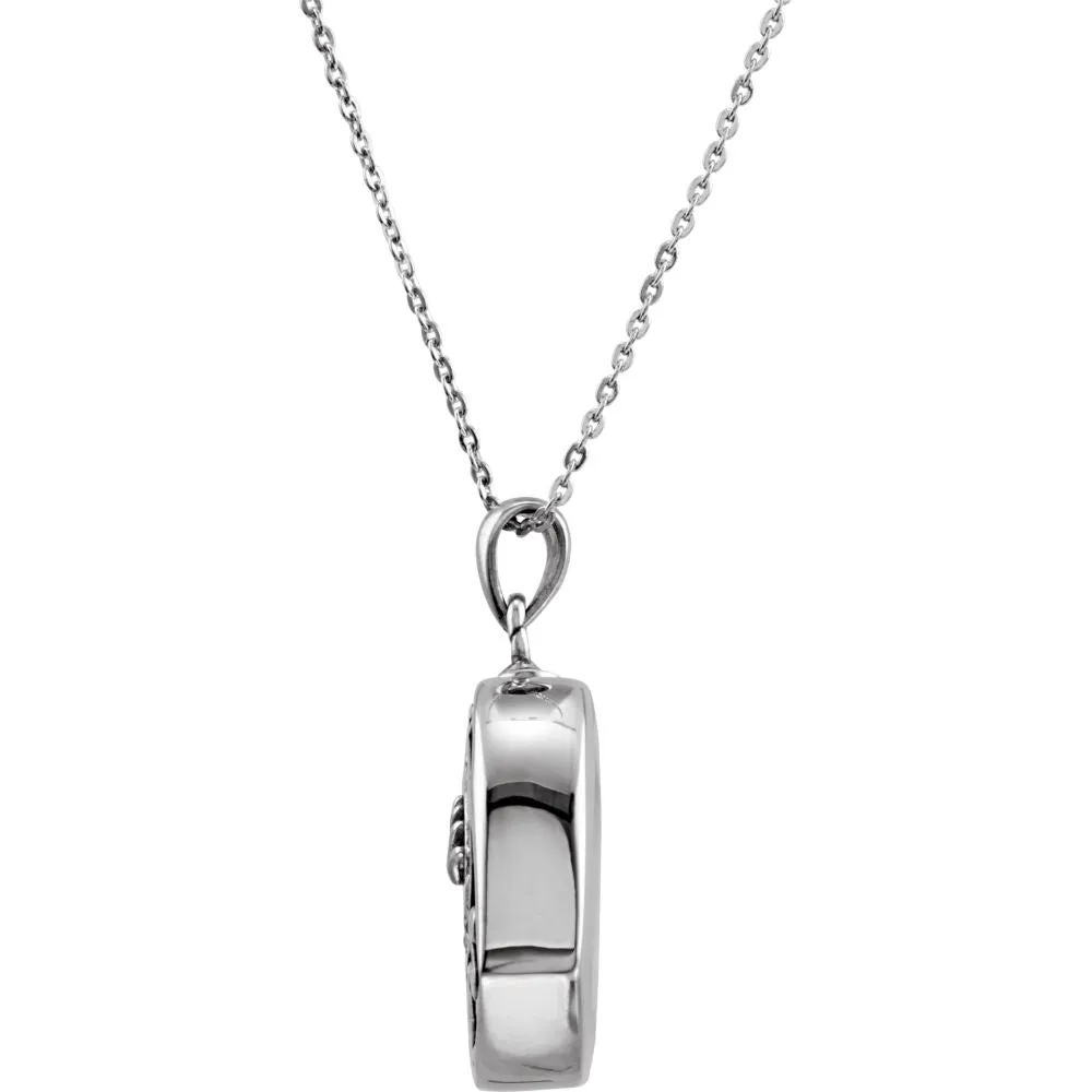 Sterling Silver Handprints Ash Holder Necklace