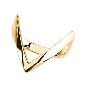Sterling Silver "V" Ring, Size 7