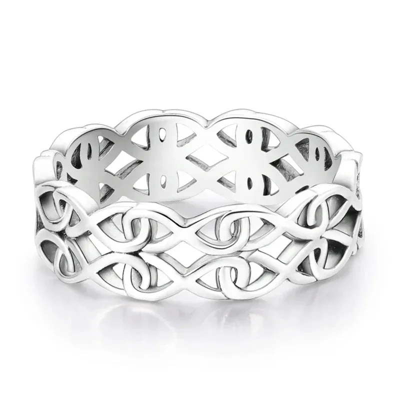 Sterling Silver Rings For Women High Quality Zircon Sets Eternal Love Star Moon Princess Finger Rings Jewelry Gifts
