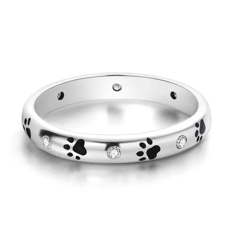 Sterling Silver Rings For Women High Quality Zircon Sets Eternal Love Star Moon Princess Finger Rings Jewelry Gifts