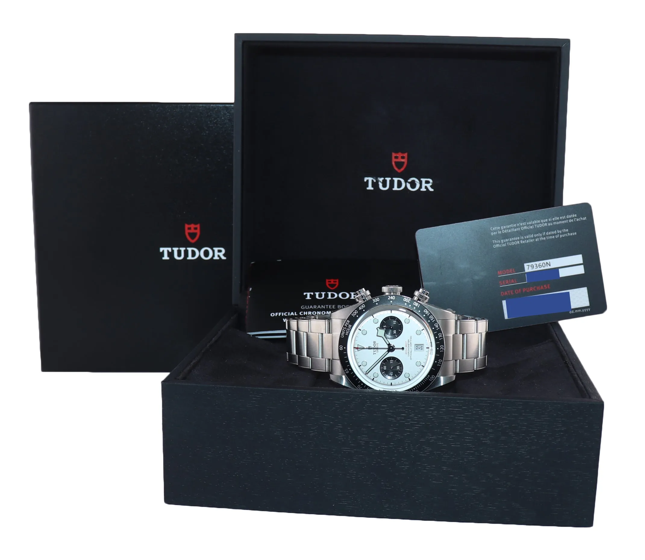 STICKERS NEW MAY 2021 Tudor Black Bay Chrono Panda Steel 41 White Watch 79360