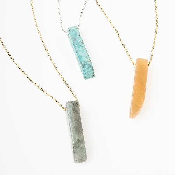 Stone Point Necklace: Picasso Jasper