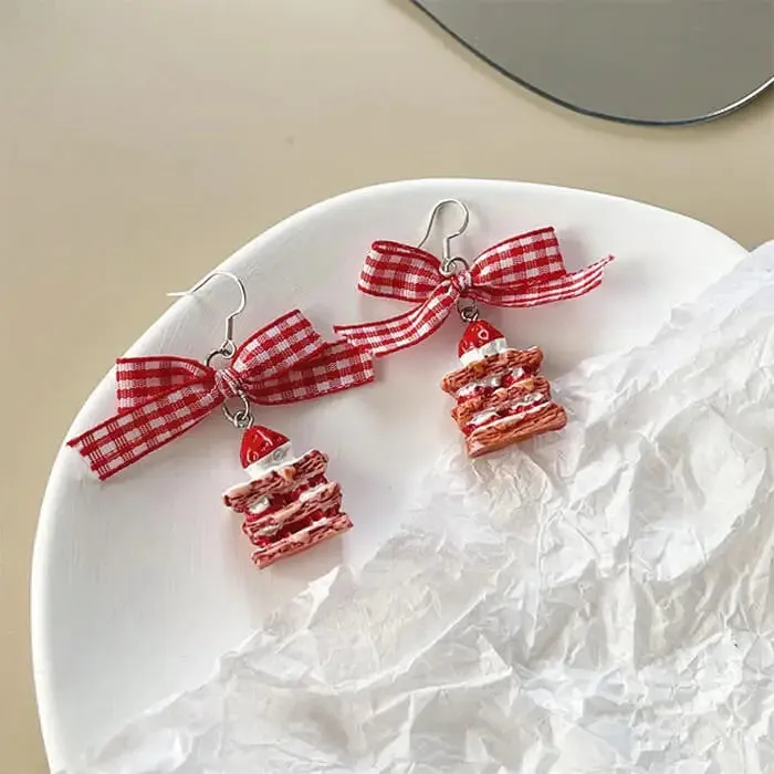 Strawberry Cake Earrings for Sweet Accessory Lovers