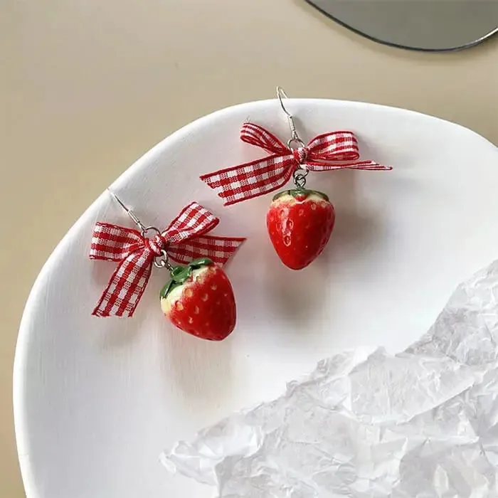 Strawberry Cake Earrings for Sweet Accessory Lovers