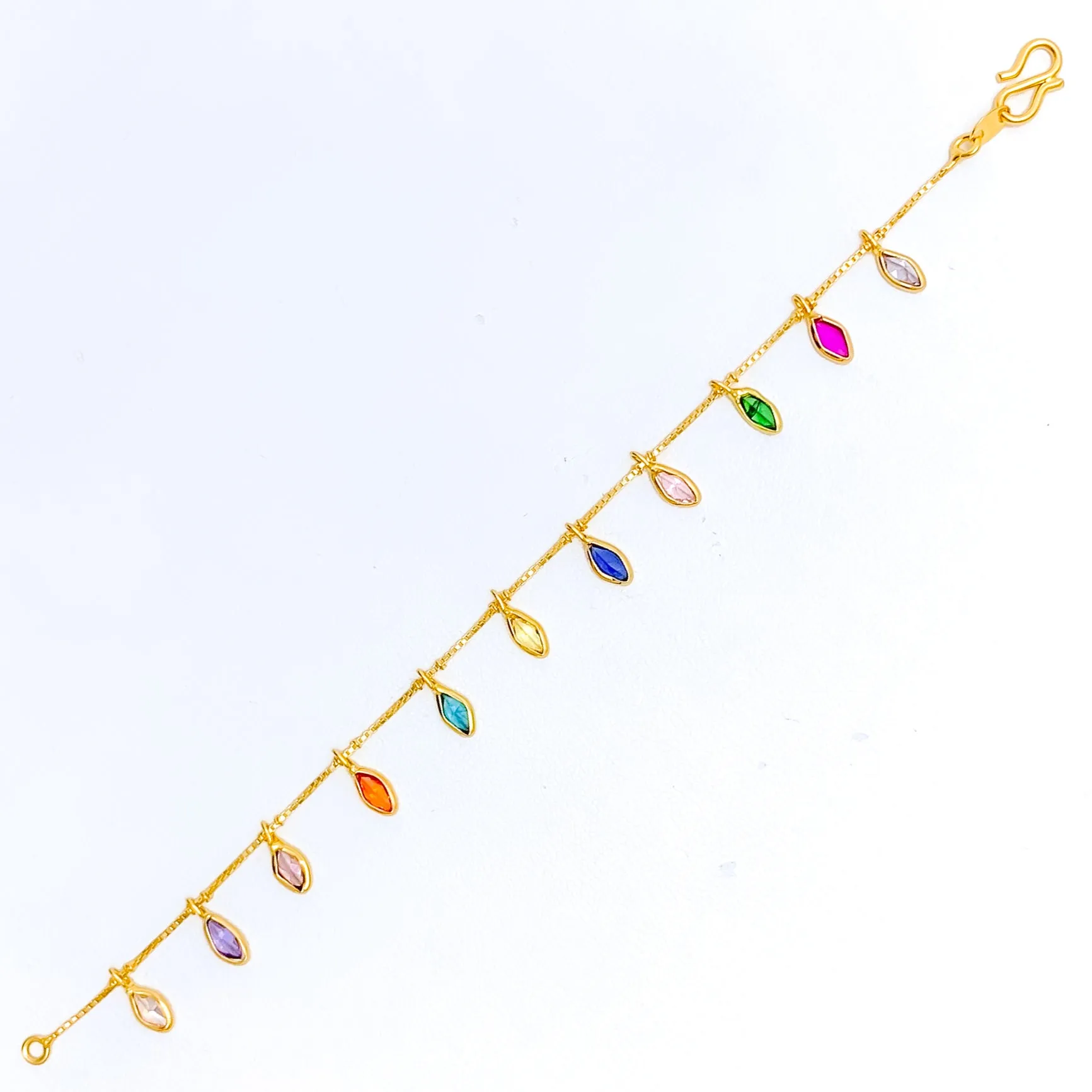 Stylish Grandiose 22k Gold CZ Bracelet