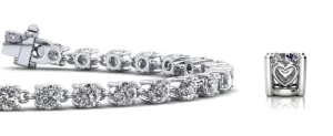 Stylish Sweetheart Diamond Tennis Diamond Bracelet with 3.27 ct.(finished) 2.8mm