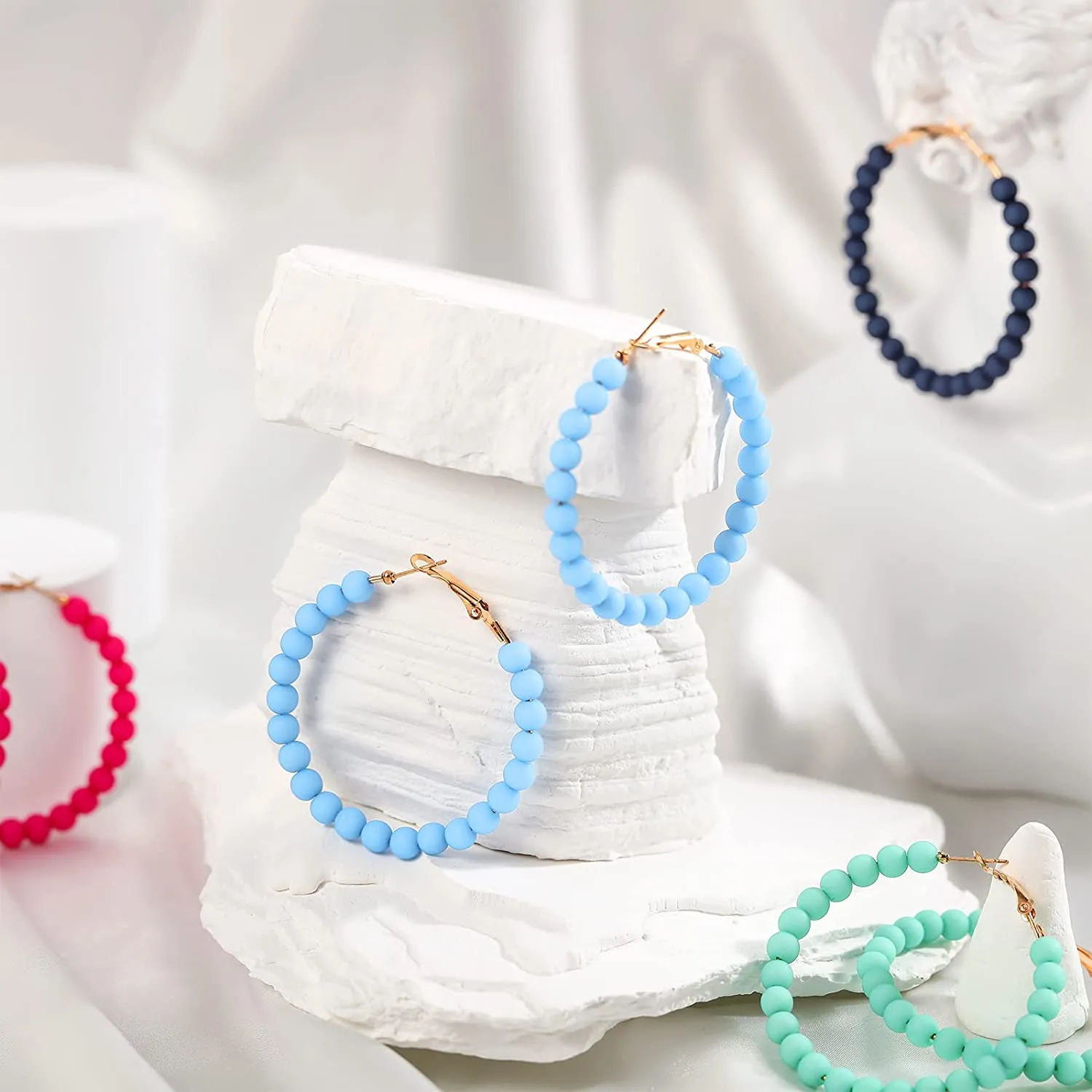 Summer Vibrant Hoop Earrings